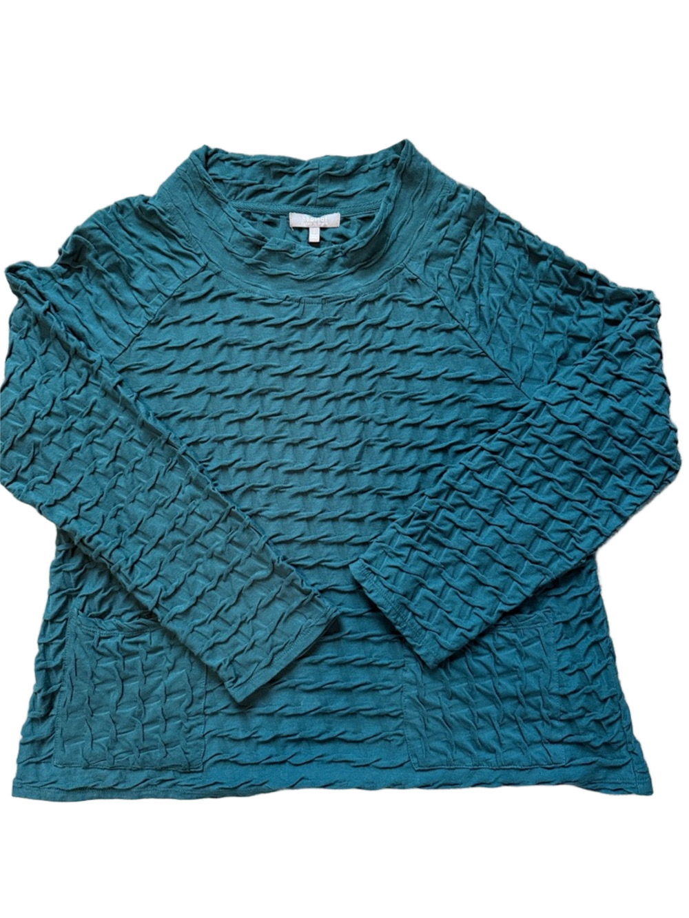 Habitat teal 100% cotton knit top sz M